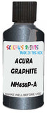 Detail brush applying Grey Metallic to a small door scratch on an Acura Rdx, clean OEM finish