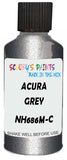 Detail brush applying Silver Metallic to a small door scratch on an Acura Rl, clean OEM finish
