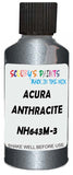 Detail brush applying Grey Metallic to a small door scratch on an Acura Cl, clean OEM finish