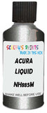 Detail brush applying Silver Metallic to a small door scratch on an Acura Ilx, clean OEM finish