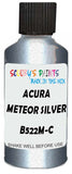 Detail brush applying Silver Metallic to a small door scratch on an Acura Tsx, clean OEM finish