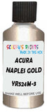 Detail brush applying Gold Metallic to a small door scratch on an Acura Cl, clean OEM finish
