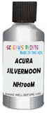 Detail brush applying Silver Metallic to a small door scratch on an Acura Ilx, clean OEM finish