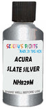 Detail brush applying Silver Metallic to a small door scratch on an Acura Ilx, clean OEM finish