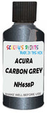 Detail brush applying Grey Metallic to a small door scratch on an Acura Rl, clean OEM finish