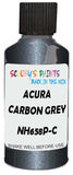 Detail brush applying Grey Metallic to a small door scratch on an Acura Rl, clean OEM finish