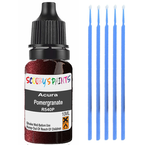 Touch Up Paint For Acura Rl Pomergranate R540P Red Scratch Stone Chip 10Ml