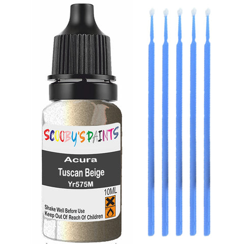 Touch Up Paint For Acura Rl Tuscan Beige Yr575M Brown/Beige/Gold Scratch Stone Chip 10Ml