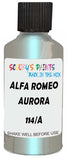Detail brush applying Silver Metallic to a small door scratch on an Alfa Romeo 166, clean OEM finish