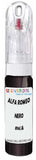 10ml–30ml touch-up kit for Alfa Romeo 166 chips and scratches, precise colour match to Nero Vulcano Metallic 814/A