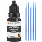 Touch Up Paint For Alfa Romeo Giulietta Antracite Grey Vv662B Silver/Grey Scratch Stone Chip 10Ml