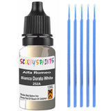 Touch Up Paint For Alfa Romeo Mito Bianco Dorato White 252A White Scratch Stone Chip 10Ml