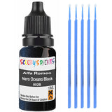 Touch Up Paint For Alfa Romeo 159 Nero Oceano Black 802B Black Scratch Stone Chip 10Ml