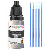 Touch Up Paint For Alfa Romeo All Models White Lunare 252/B White Scratch Stone Chip 10Ml