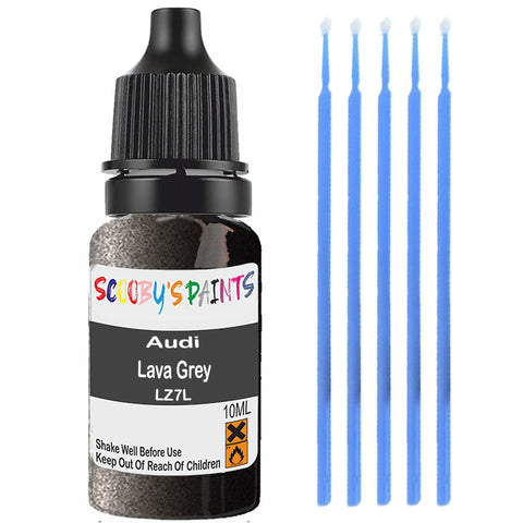 Touch Up Paint For Audi A5 Cabrio Lava Grey Lz7L Grey Scratch Stone Chip 10Ml