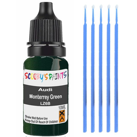 Touch Up Paint For Audi A5 Coupe Monterrey Green Lz6B Green Scratch Stone Chip 10Ml