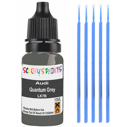 Touch Up Paint For Audi A5 Coupe Quantum Grey Lx7B Grey Scratch Stone Chip 10Ml