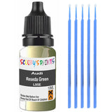 Touch Up Paint For Audi 100 Reseda Green L95E Green Scratch Stone Chip 10Ml