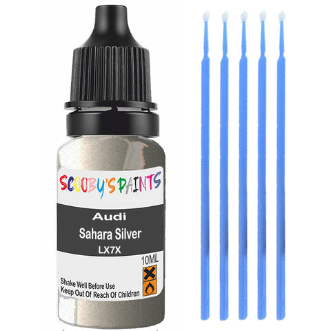 Touch Up Paint For Audi A5 Coupe Sahara Silver Lx7X Grey Scratch Stone Chip 10Ml