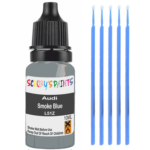 Touch Up Paint For Audi 80 Smoke Blue L51Z Blue Scratch Stone Chip 10Ml