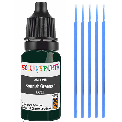 Touch Up Paint For Audi 80 Spanish Greens 1 L63Z Green Scratch Stone Chip 10Ml