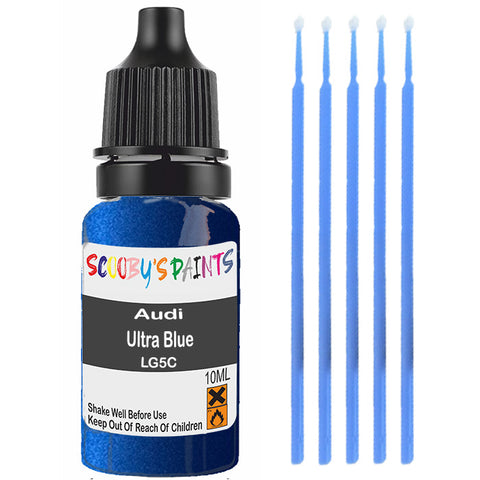 Touch Up Paint For Audi A4 Allroad Ultra Blue Lg5C Blue Scratch Stone Chip 10Ml
