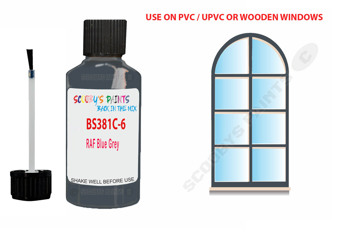 Bs381C-633 Raf Blue Grey window and doors Pvc,Upvc Plastic Silver-Grey – Car Touch Up Spray Paint