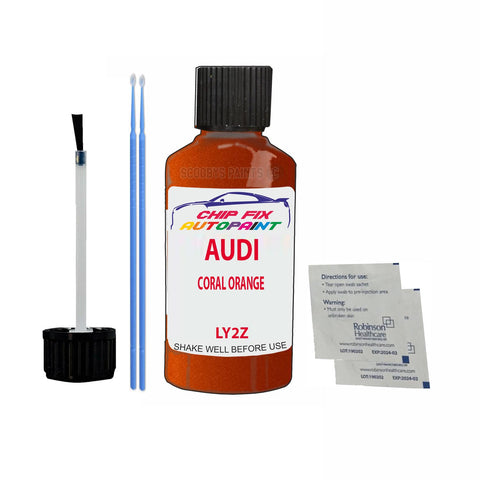Paint For Audi Q2 Coral Orange 2016-2021 Code Ly2Z Touch Up Paint Scratch Repair