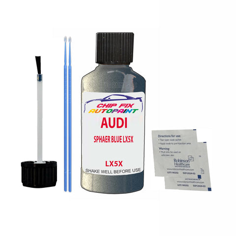 Paint For Audi Quattro Sphaer Blue Lx5X 2007-2014 Code Lx5X Touch Up Paint Scratch Repair