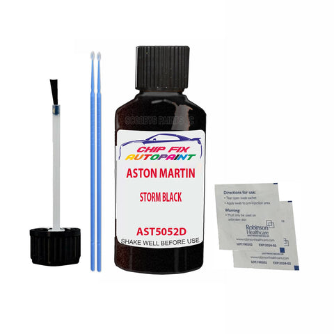 ASTON MARTIN STORM BLACK Paint Code AST5052D Scratch Touch Up Paint Pen