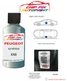 paint code location plate Peugeot Partner Van Bleu Initiatique KNB 2002-2005 Blue Touch Up Paint