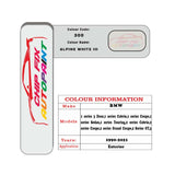colour card paint For Bmw 1 Series Coupe Alpine White Iii Code 300 1990 2022