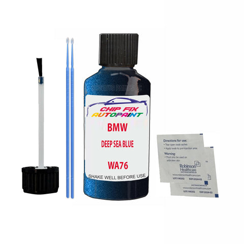 Paint For Bmw 1 Series 3 Door Deep Sea Blue Wa76 2007-2019 Blue Touch Up Paint