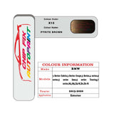 genuine Bmw 5 Series Limo Pyrite Brown X13 2013-2020 Brown car repair paint