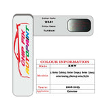 colour card paint For Bmw 3 Series Coupe Tasman Code Wa81 2008 2013