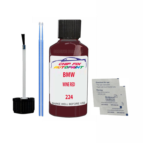 Paint For Bmw 5 Series Wine Red 224 1987-1990 Red Touch Up Paint