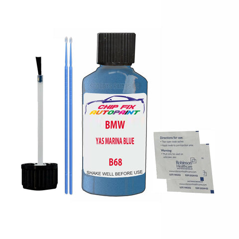 Paint For Bmw 4 Series Yas Marina Blue B68 2013-2021 Blue Touch Up Paint
