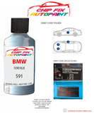 paint code location sticker Bmw 6 Series Fjord Blue 591 1972-1980 Blue plate find code