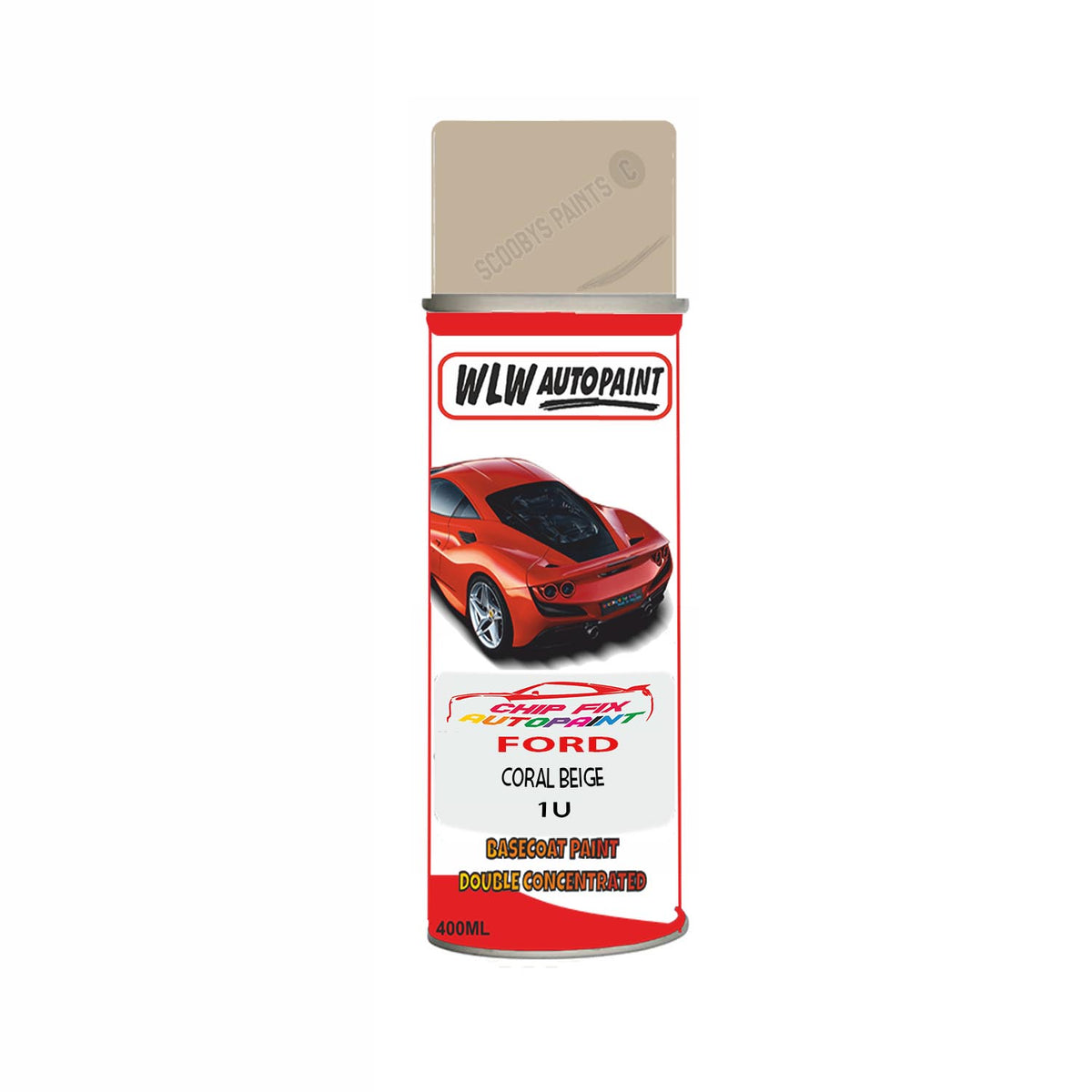Ford Coral Beige Paint Code 1U Aerosol Spray Paint Car Touch Up Spray