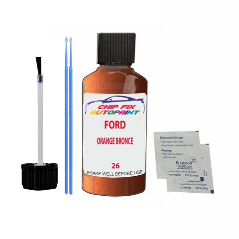 Paint For Ford Escort Cabrio ORANGE BRONCE 1994-1998 ORANGE Touch Up Paint