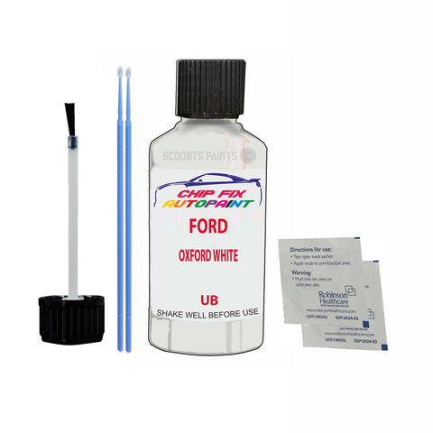 Paint For Ford Ka OXFORD WHITE 2002-2021 WHITE Touch Up Paint