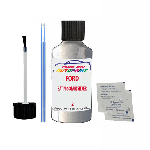 Paint For Ford Ecosport SATIN (SOLAR) SILVER 1996-2020 GREY Touch Up Paint