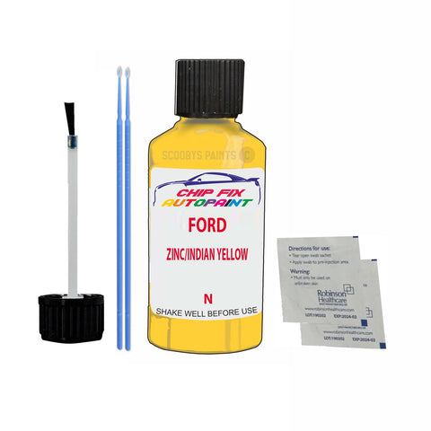 Paint For Ford Escort ZINC/INDIAN YELLOW 1993-2010 YELLOW Touch Up Paint