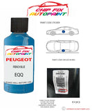 paint code location plate Peugeot 107 French Blue EQQ 2015-2015 Blue Touch Up Paint