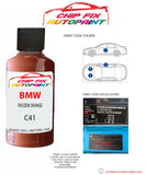 paint code location sticker Bmw 1 Series Frozen Orange C41 2018-2021 Orange plate find code