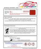 Data Safety Sheet Bmw 1 Series Japan Red 438 2000-2021 Red Instructions for use paint