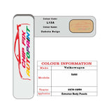 Vw Rabbit Dakota Beige L13A 1976-1980 Brown/Beige/Gold paint code location sticker