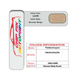 Vw Jetta Nevada Beige LA1N 1984-1988 Brown/Beige/Gold paint code location sticker