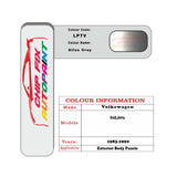 Paint code location for Vw Jetta Atlas Gray LP7V 1981-1990 Silver/Grey Code sticker paint plate chip pen paint