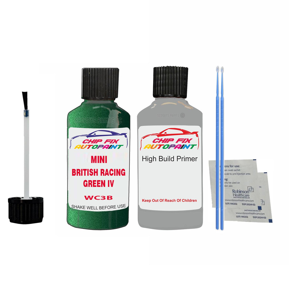 MINI BRITISH RACING GREEN IV Paint Code WC3B Scratch Touch Up Paint Pe